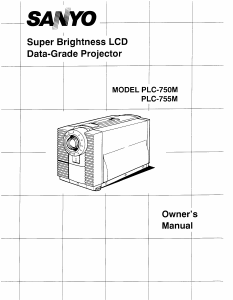 Manual Sanyo PLC-750M Projector