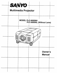 Manual Sanyo PLC-9000NA Projector