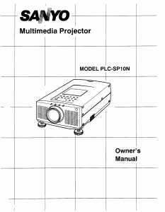 Handleiding Sanyo PLC-SP10N Beamer