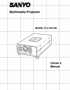 Manual Sanyo PLC-SU10N Projector