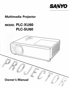 Manual Sanyo PLC-SU60 Projector