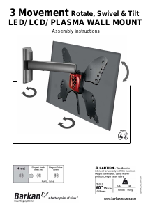 사용 설명서 Barkan 43 벽 마운트