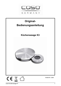 Manual Caso K3 Kitchen Scale