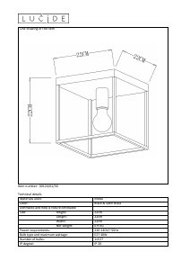 Hướng dẫn sử dụng Lucide 00124/01/30 Ruben Đèn