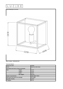 Hướng dẫn sử dụng Lucide 00224/01/30 Ruben Đèn