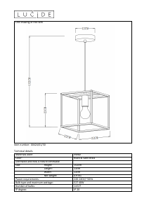 Kasutusjuhend Lucide 00424/01/30 Ruben Lamp