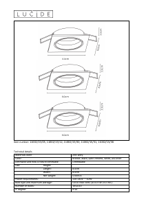 Hướng dẫn sử dụng Lucide 11002/15/30 Focus Đèn