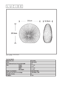 Kasutusjuhend Lucide 13527/26/31 Shelly Lamp