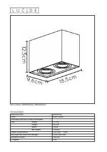 Kasutusjuhend Lucide 22953/02/30 Tube Lamp