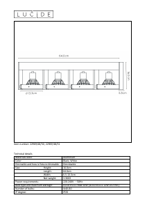 Instrukcja Lucide 22969/48/31 Griffon Lampa