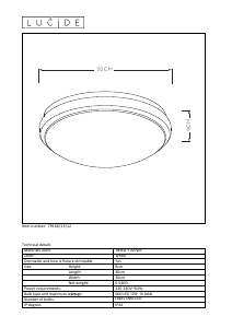 Brugsanvisning Lucide 79166/13/12 Casper i Lampe