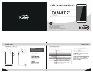 Manual de uso Kalley K-BOOK7A Tablet