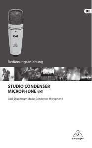 Bedienungsanleitung Behringer C-3 Mikrofon