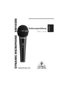 Bedienungsanleitung Behringer XM1800S Ultravoice Mikrofon