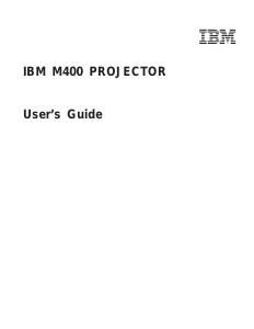 说明书 IBMM400投影仪