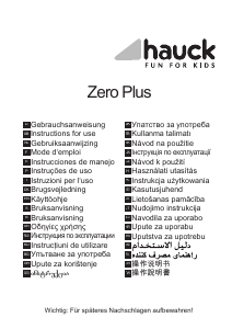 Vadovas Hauck Zero Plus Automobilio sėdynė