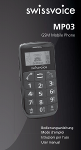 Mode d’emploi Swissvoice MP-03 Téléphone portable
