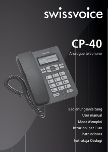 Bedienungsanleitung Swissvoice CP-40 Telefon