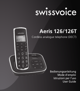 Bedienungsanleitung Swissvoice Aeris 126T Schnurlose telefon