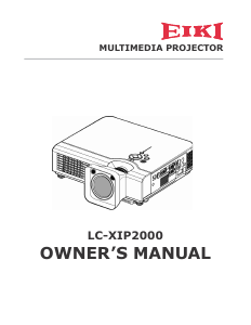 Manual Eiki LC-XIP2000 Projector