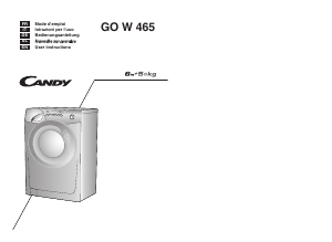 Manual Candy GO W465-01S Washer-Dryer