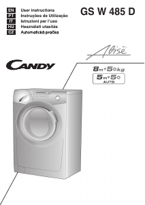 Manual Candy GS W485D-S Máquina de lavar e secar roupa