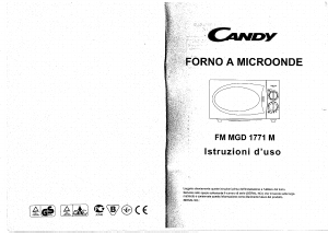 Manuale Candy FM MGD 1771 M Microonde