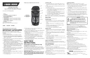 Manual de uso Black and Decker CM1200 Máquina de café
