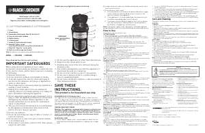 Manual de uso Black and Decker CM2020B Máquina de café