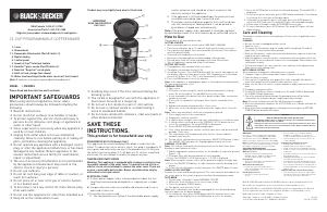 Manual Black and Decker CM4000S Coffee Machine