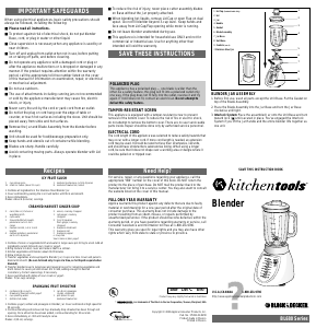 Manual Black and Decker BL680 Blender