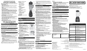 Manual de uso Black and Decker BL2012BP Batidora