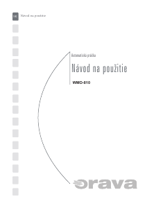 Návod Orava WMO-810 Práčka