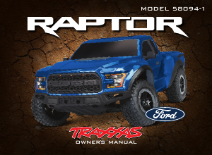 Handleiding Traxxas 58094-1 Raptor Radiobestuurbare auto