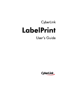 Manual CyberLink LabelPrint