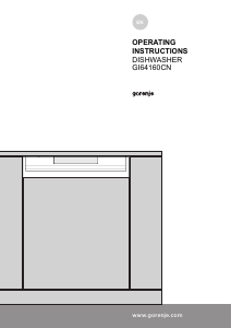 Manual Gorenje GI64160CN Dishwasher