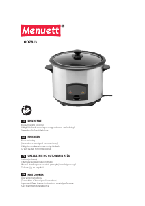 Manual Menuett 007-813 Rice Cooker