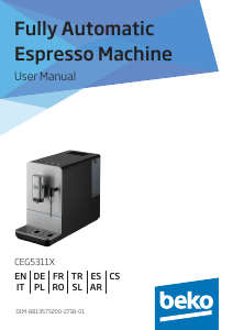 Manual BEKO CEG5311X Espresso Machine