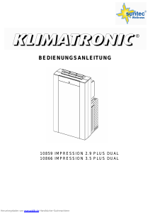 Bedienungsanleitung Suntec Klimatronic 10859 Impression 2.9 Plus Dual Klimagerät