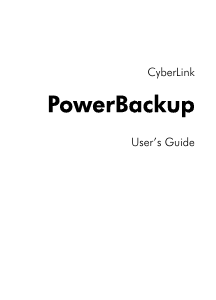 Manual CyberLink PowerBackup 