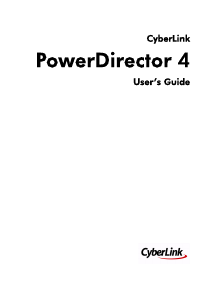 Manual CyberLink PowerDirector 4