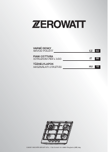 Manuál Zerowatt ZHW74WCX Varná deska