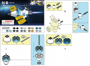 Manual Sluban set M38-B0731B Space Sattelite