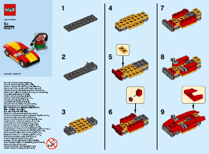 Bedienungsanleitung Lego set 40277 Promotional MMB Fabruary 2018 Auto und Tankstelle