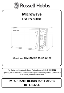 Manual Russell Hobbs RHM1714WC Microwave