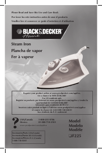 Manual de uso Black and Decker F225 Plancha