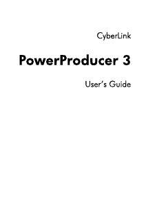 Handleiding CyberLink PowerProducer 3