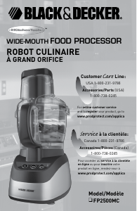 Mode d’emploi Black and Decker FP2500MC Robot de cuisine