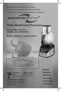 Manual Black and Decker FP2500S Food Processor