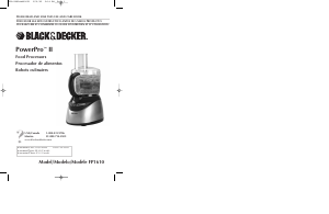 Mode d’emploi Black and Decker FP1610S Robot de cuisine